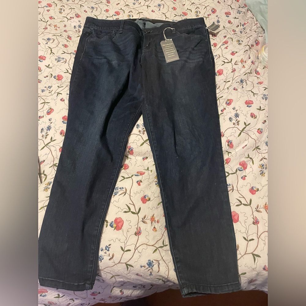 Wit & Wisdom Ab-solution Jeans 20w Dark Navy Ankle NWT